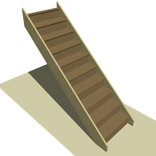 Made to Measure Straight Flight 10 Risers Total Rise 1500 - 2020mm Going 225mm