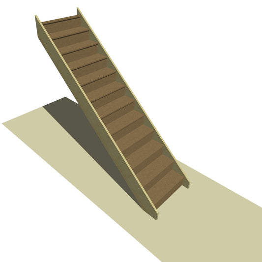 Made to Measure Straight Flight 12 Risers Total Rise 1800 - 2420mm Going 225mm