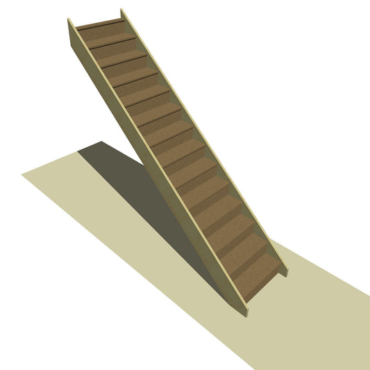 Made to Measure Straight Flight 14 Risers Total Rise 2100-2825mm