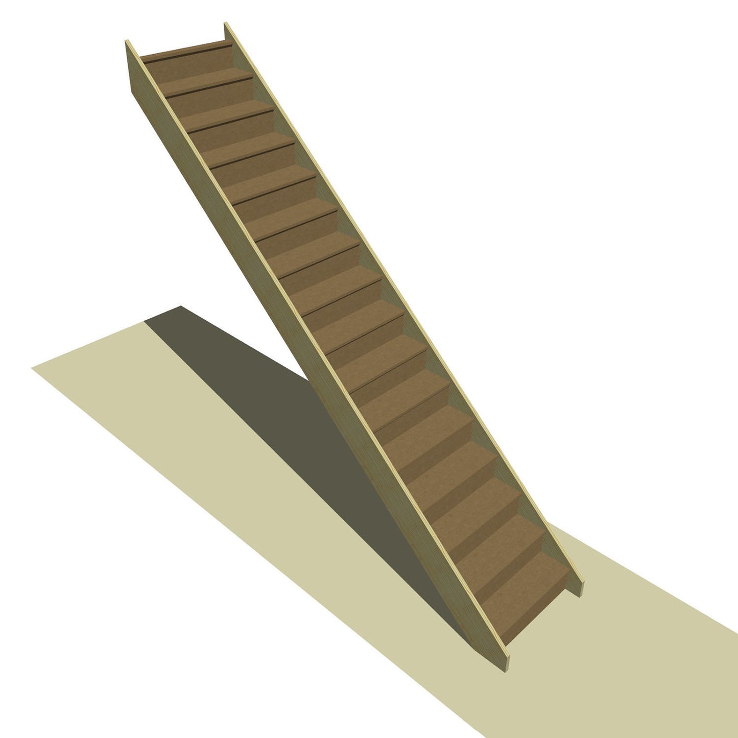 Made to Measure Straight Flight 16 Risers Total Rise 2400-3230mm