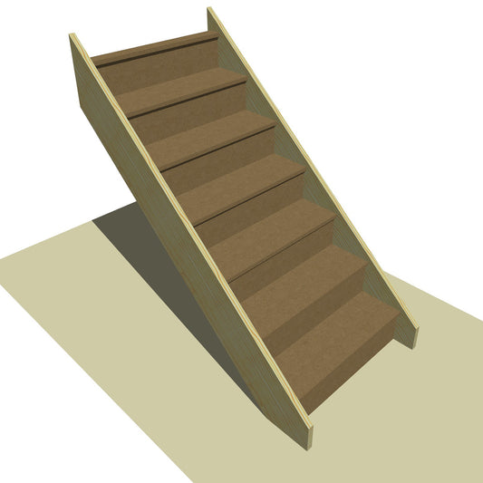 Made to Measure Straight Flight 7 Risers Total Rise 1050 - 1410mm Going 225mm