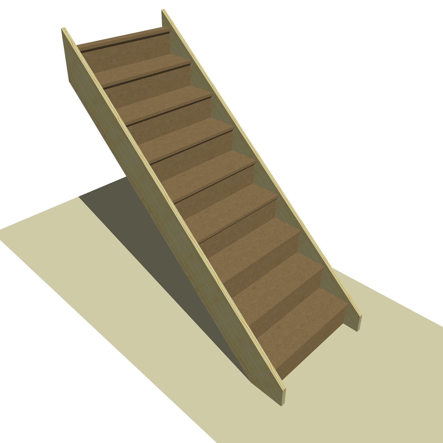 Made to Measure Straight Flight 9 Risers Total Rise 1350 - 1815mm Going 225mm