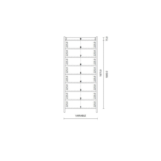 Made to Measure Straight Flight 9 Risers Total Rise 1350 - 1815mm Going 225mm