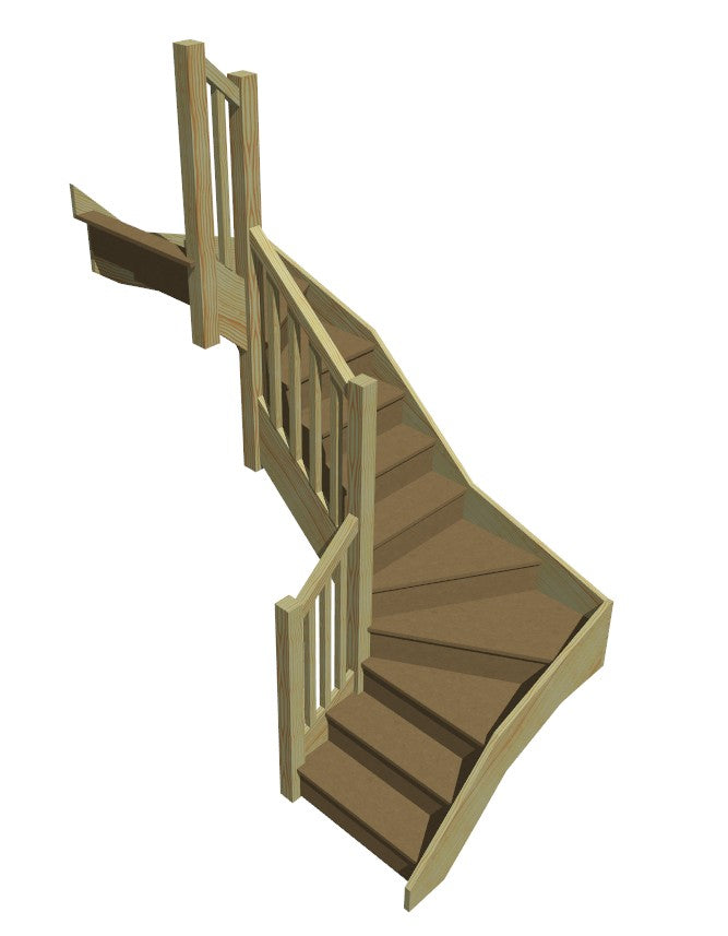 Made to Measure Trade Staircase - Pine and MDF