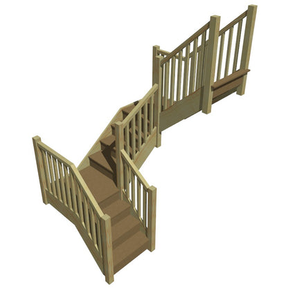 Made to Measure Trade Staircase - Pine and MDF
