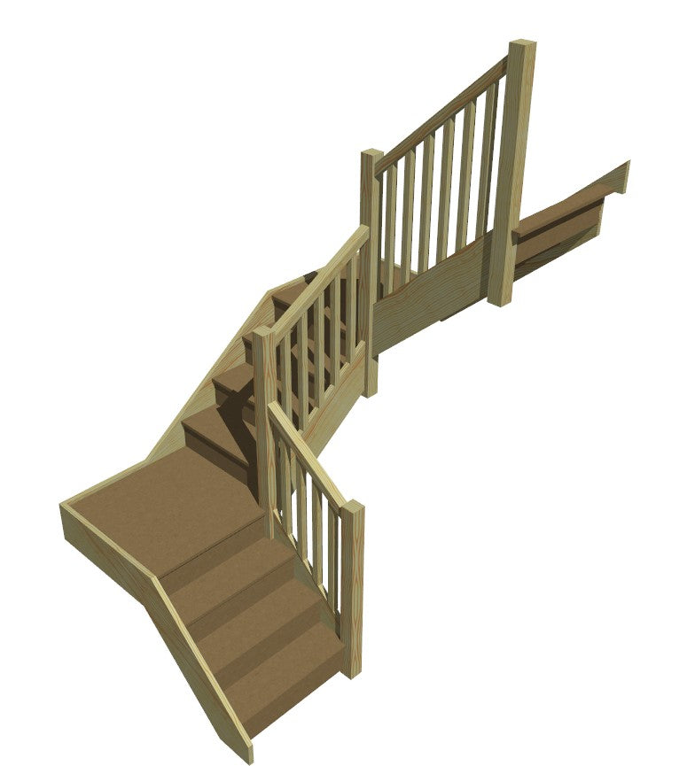 Made to Measure Trade Staircase - Pine and MDF