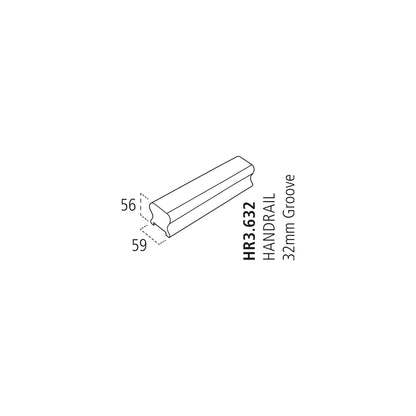 Pine 3.6mtr 32mm Handrail