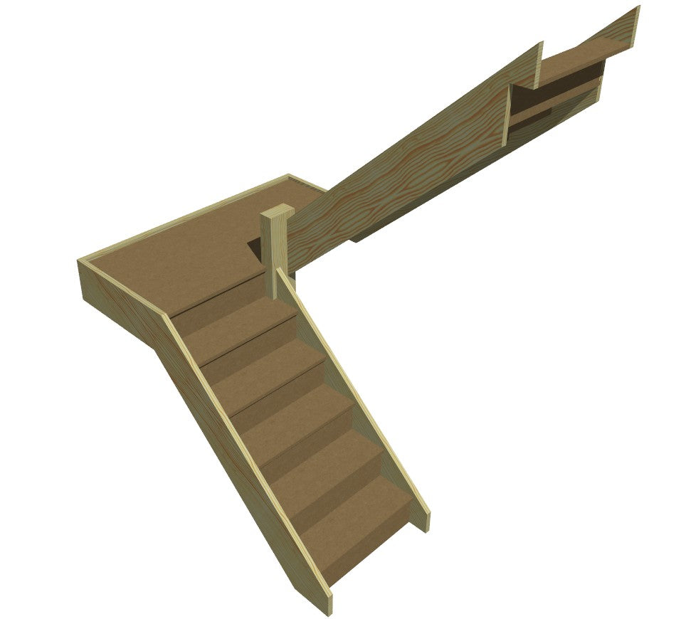 Made to Measure Trade Staircase - Pine and MDF