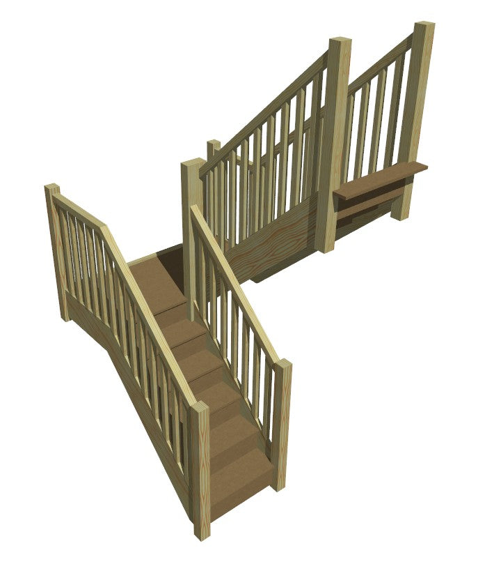 Made to Measure Trade Staircase - Pine and MDF