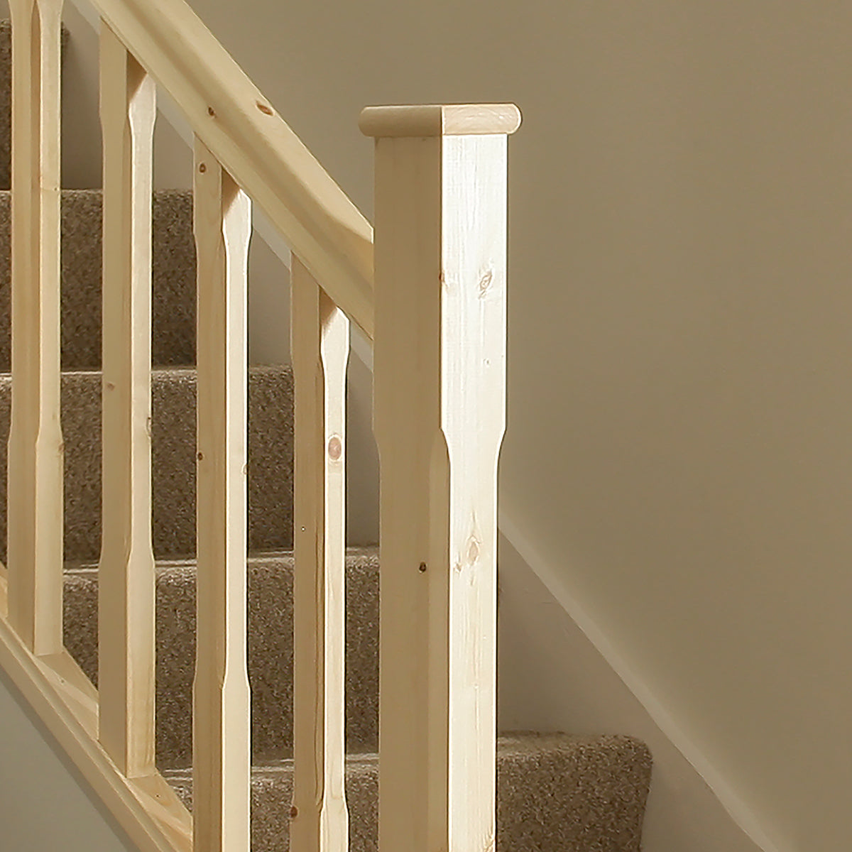 Pine Low Profile Newel Cap