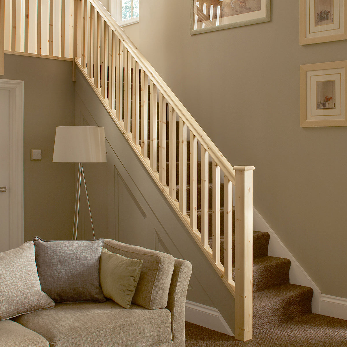 Pine Low Profile Newel Cap