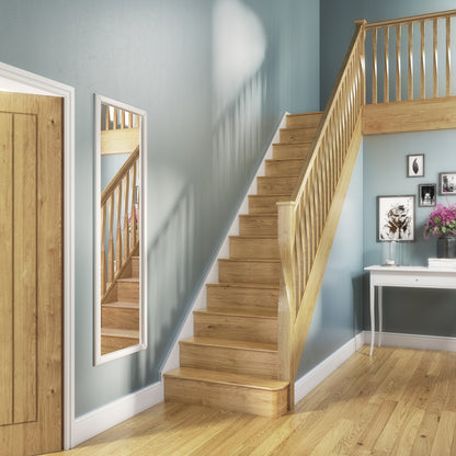 Universal Oak Bullnose Tread and riser 200x235x1200 Lacquered Finish FSC