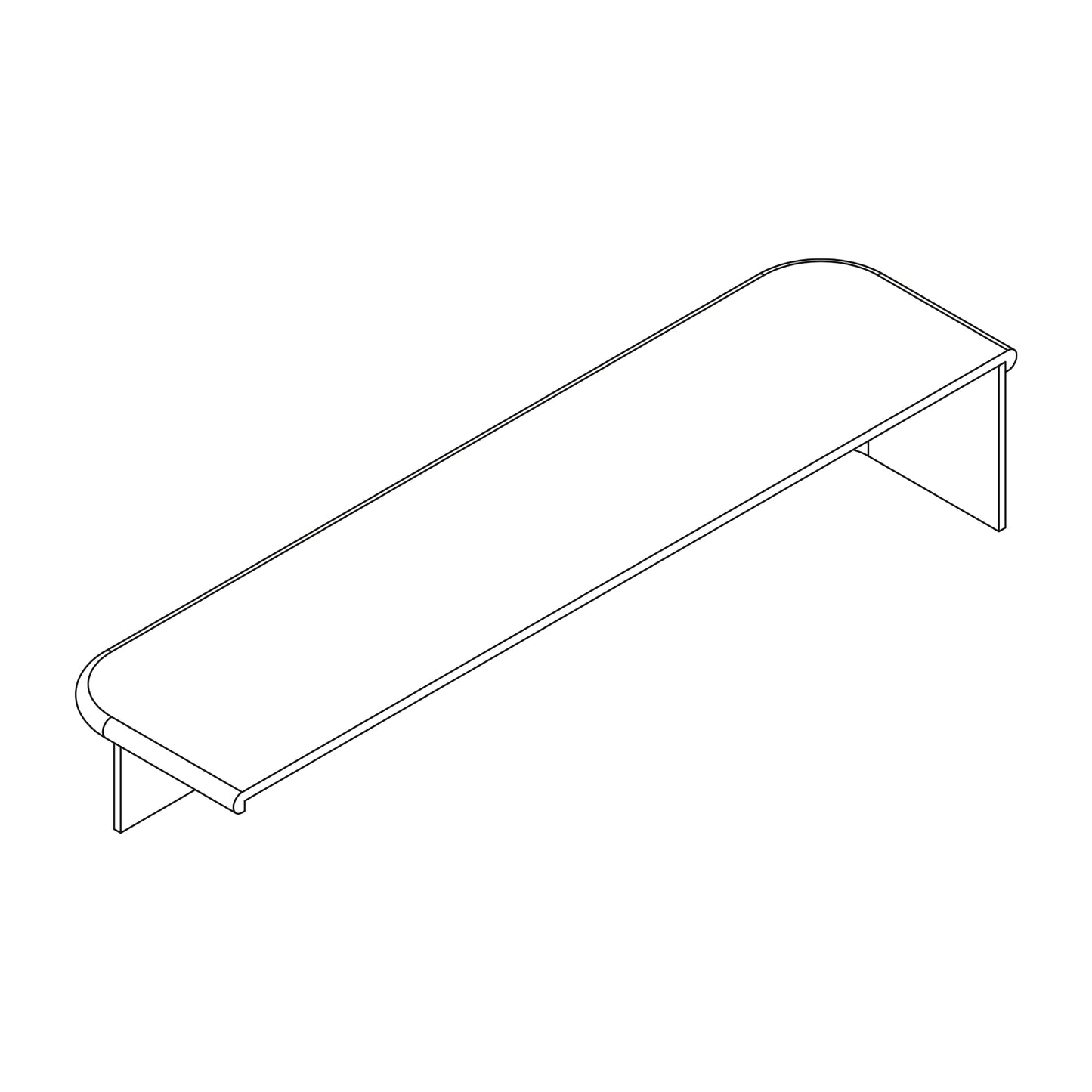 Universal Oak Bullnose Tread and riser 200x235x1200 Lacquered Finish FSC