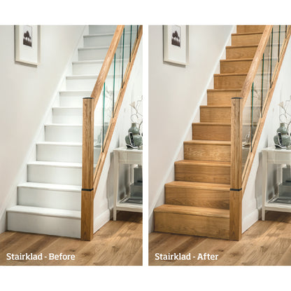 Single Tread and Riser Oak Kit 1500mm Lacquered FSC