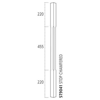 41mm Pine Stop Chamfered Spindle x 895mm PEFC