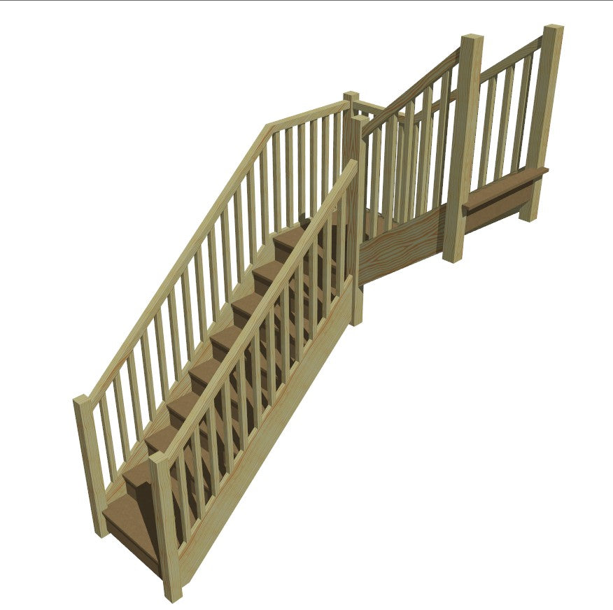 Made to Measure Trade Staircase - Pine and MDF